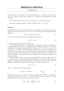 ESERCIZI SUI CIRCUITI RC