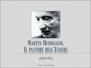 Martin Heidegger. Il pastore dell`essere
