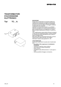 TRASFORMATORI D`ACCENSIONE ELETTRONICI Tipi TC....A.