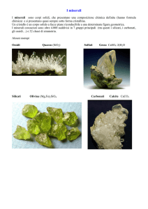 Minerali e rocce  - I.C. Ferrari Pontremoli