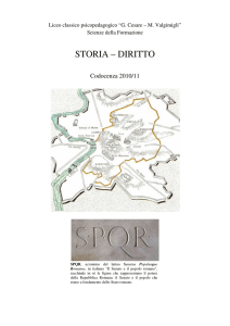 Parte prima - 1- Roma: Istituzioni periodo monarchico e repubblicano