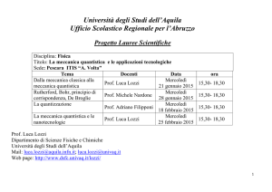 La meccanica quantistica e le nanotecnologie