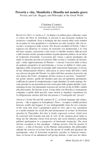 Povertà e vita. Mendicità e filosofia nel mondo greco