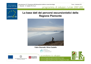 La base dati dei percorsi escursionistici della Regione Piemonte