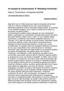 Un esempio di comunicazione: il "Marketing territoriale"