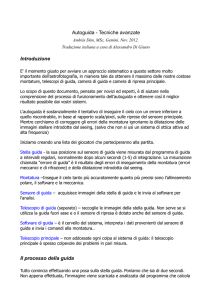 Autoguida - Tecniche avanzate Introduzione Il processo della guida