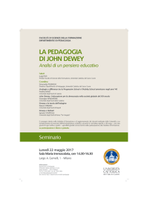Locandina A3 La pedagogia di John Dewey.indd