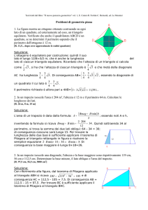 Problemi di geometria piana a risoluzione algebrica