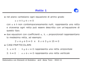 Rette 1 - Dipartimento di Matematica