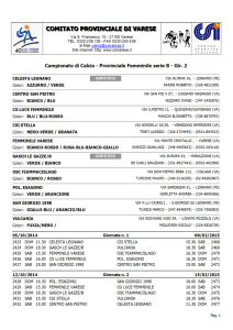 Calendario - Celesta Legnano