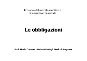 Le obbligazioni - Università degli studi di Bergamo
