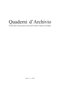 Quaderni d`Archivio - Museo del Vetro Empoli