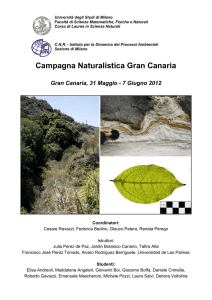 Campagna Naturalistica Gran Canaria