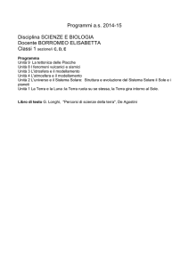 Programmi as 2014-15 Disciplina SCIENZE E