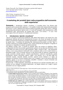 Il marketing dei Prodotti Tipici nella prospettiva dell`Economia delle