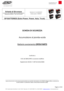 BATTERIE AVVIAMENTO - EXO AUTOMOTIVE S.p.A.