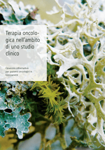 Terapia oncolo- gica nell`ambito di uno studio clinico