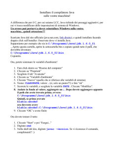 Guida pdf da scaricare su come installare Java