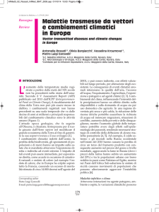 Malattie trasmesse da vettori e cambiamenti climatici in Europa