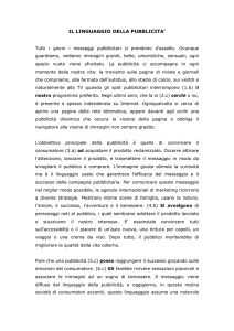 IL LINGUAGGIO DELLA PUBBLICITA`