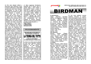 Birdman - Cinema Primavera