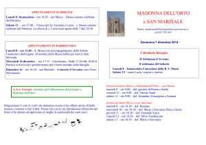 Bollettino 7 dicembre 2014 - Chiesa della Madonna dell`Orto