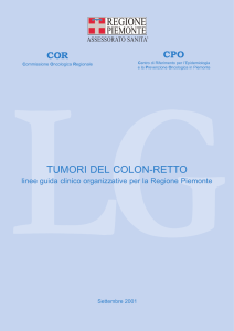 tumori del colon-retto - Rete Oncologica Piemonte