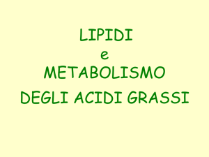 LIPIDI e METABOLISMO DEGLI ACIDI GRASSI