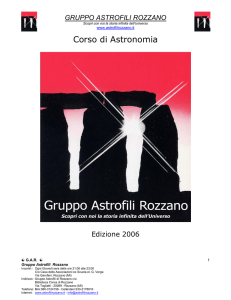 Volume Corso - Gruppo Astrofili Rozzano