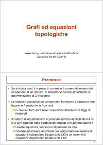 Grafi ed equazioni topologiche