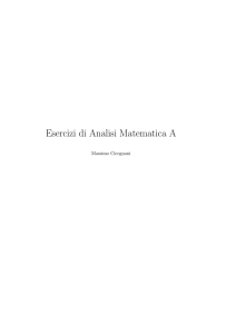 Esercizi di Analisi Matematica A