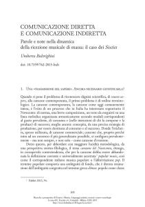 Comunicazione diretta e comunicazione indiretta