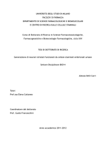 universit&agrave; degli studi di milano facolta` di farmacia dipartimento di