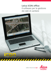Leica iCON office Il software per la gestione dei dati di cantiere