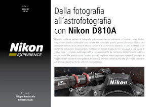 Dalla fotografia all`astrofotografia con Nikon D810A