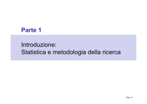 P t 1 arte 1 Introduzione: Statistica e metodologia della ricerca