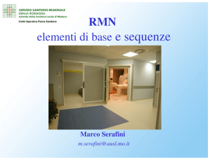 RMN elementi di base e sequenze