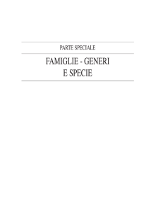 FAMIGLIE - GENERI E SPECIE