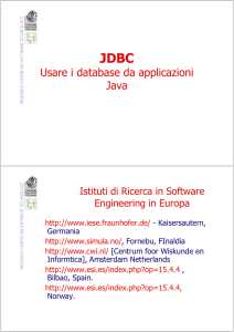 Jdbc - Documento senza titolo