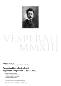Omaggio a Marco Enrico Bossi organista e compositore (1861–1925)