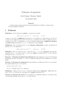 Polinomi - Gare Matematiche by Rosanna Tupitti