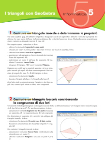 1 Costruire un triangolo isoscele e determinarne le proprieta¡ 2