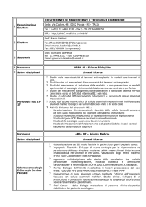 DIPARTIMENTO DI NEUROSCIENZE E TECNOLOGIE