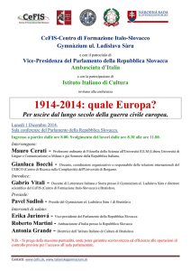 1914-2014: quale Europa?
