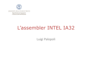 L`assembler INTEL IA32