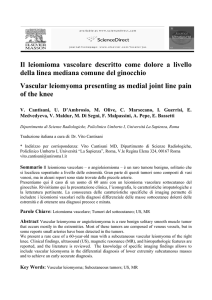 Il leiomioma vascolare descritto come dolore a livello della