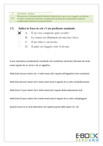 5 5.5 Riconoscere le fondamentali funzioni sintattiche in una frase