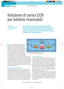 Soluzione di carica CCR per batterie ricaricabili