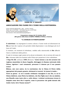 Comunicato Stampa n. 45 - Associazione Pro Padre Pio