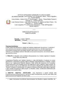 con sezioni associate: Liceo Ginnasio “ES Piccolomini” Siena – Prato